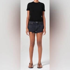 Agolde Parker Vintage Cutoff Short Black
